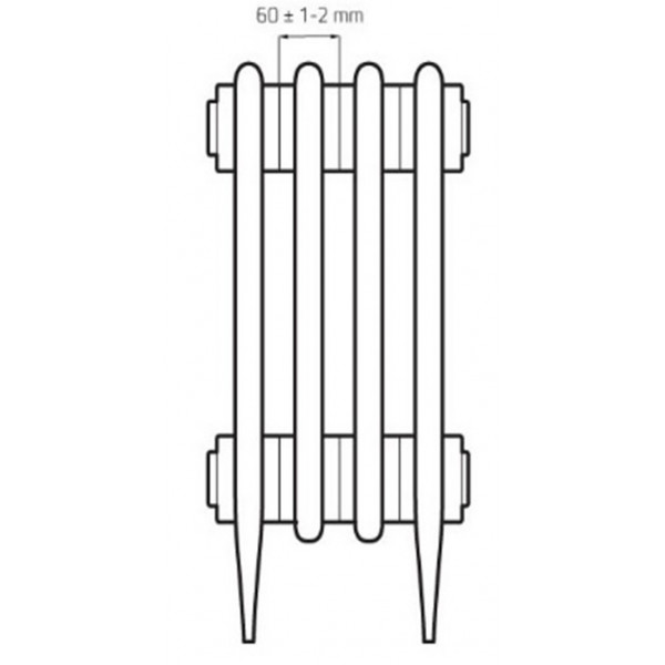 Радиатор чугунный РАДИМАКС DERBY 500, 1 секция, D 500-1s