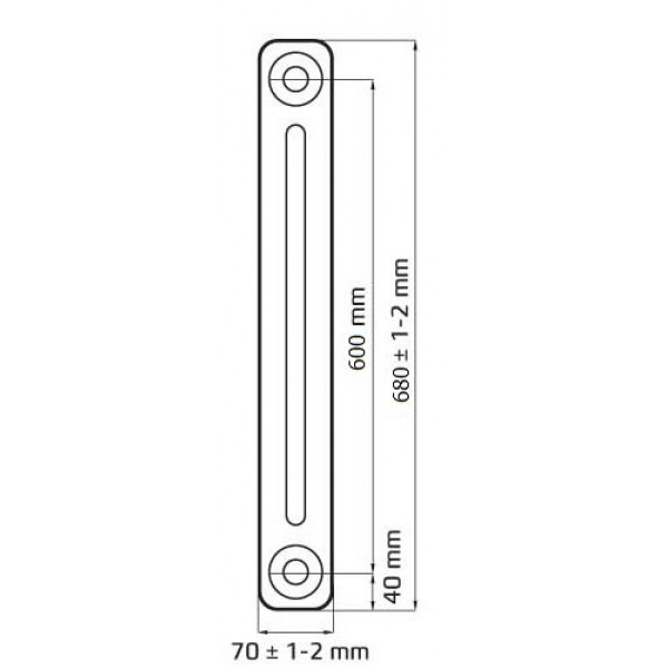 Радиатор чугунный РАДИМАКС Loft 600/070, 4 секции, LF 600/070-4s