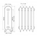Радиатор чугунный РАДИМАКС TROY 600, 6 секций, TR 600-6s
