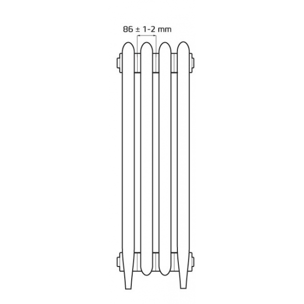 Радиатор чугунный Bohemia R 800/220 (c узором) (1 секция)